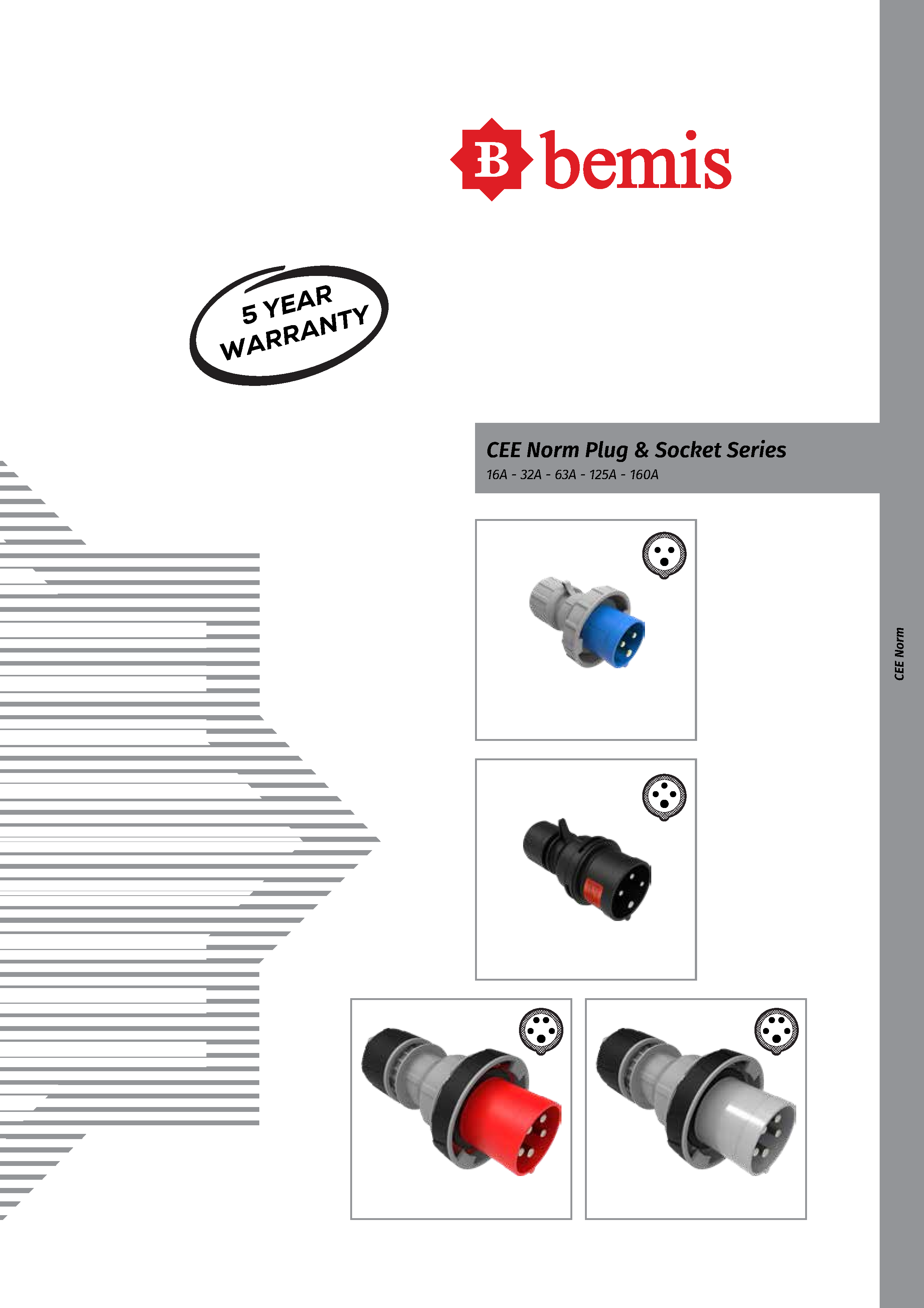 کاتالوگ سوکت پلاگ های صنعتی bemis CEE Norm Plug & Socket 16 - 400