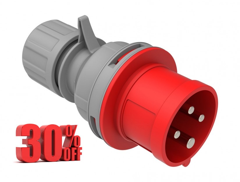 نری یا پلاگ 32 آمپر سه فاز چهار شاخه 4 پین Plug BC1-3504-2011 بمیس Bemis ترکیه IP44